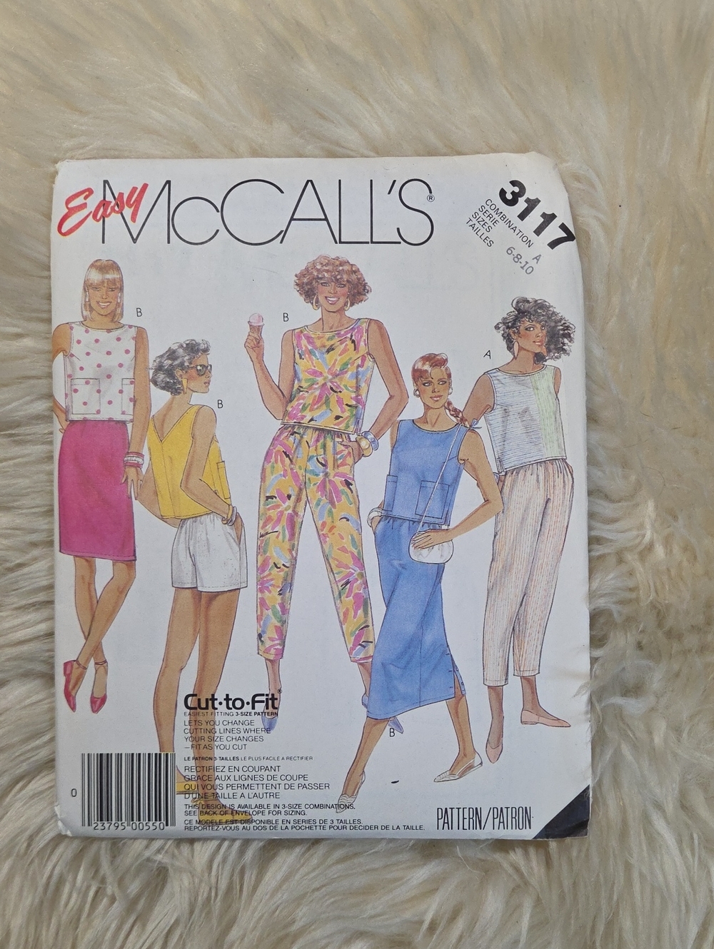 McCall's Vintage Easy Top, Pants, Skirt Sewing Pattern 3117